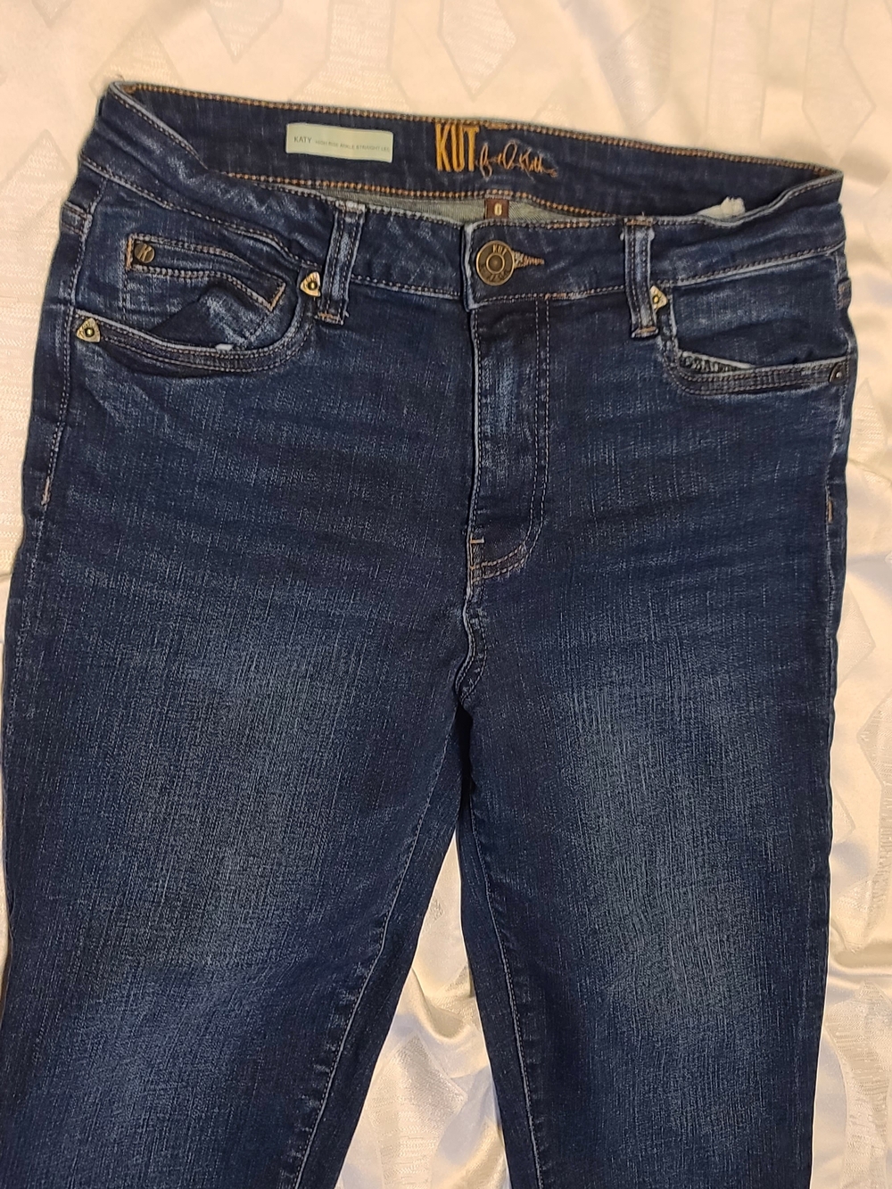 Kut from the Kloth Dark Blue Straight Leg Jeans